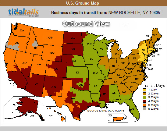 UPS Zone Map